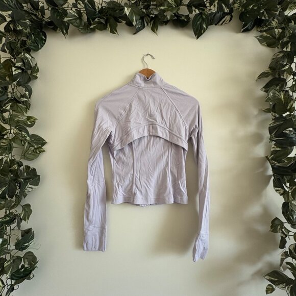 Lululemon Athletic Ribbed Nulu Cropped Define Jacket Lavender Women’s Size 6 - Picture 2 of 10